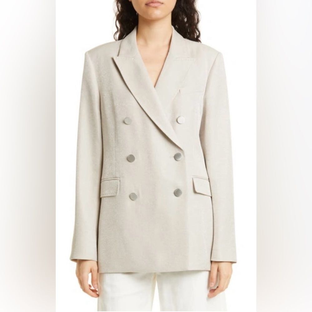 Ted Baker Pyxie Double-Breasted Blazer Size 10 Clean beauty Dressy Neutral